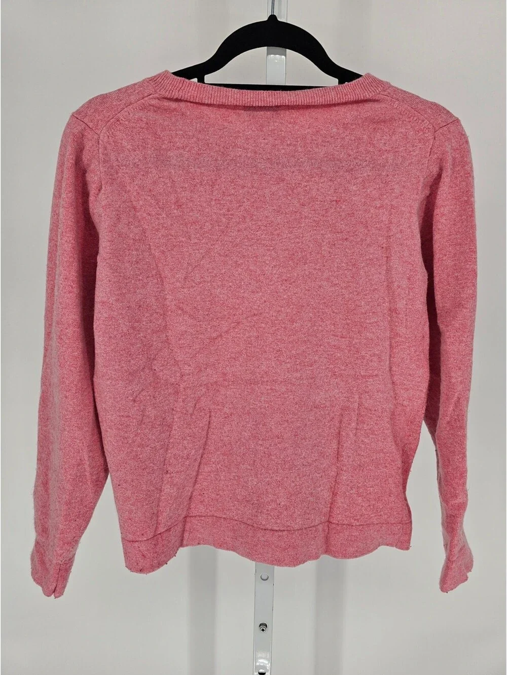 J Crew Womens Sz L Cotton Wool Blend Crew Neck Sweater Pink 